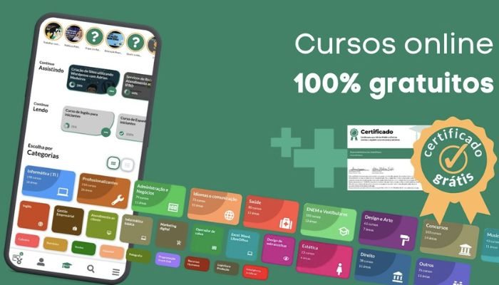 Aplicativo de curso gratuito