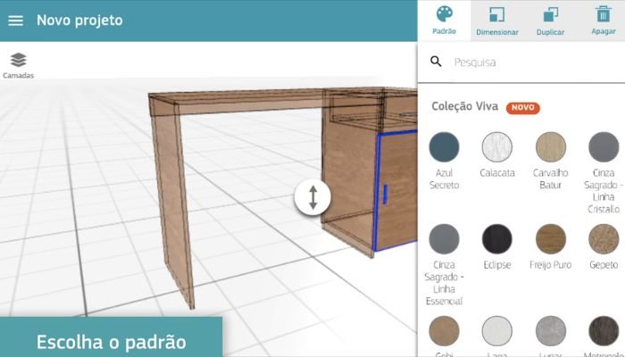 Aplicativo para construir moveis planejados pelo celular