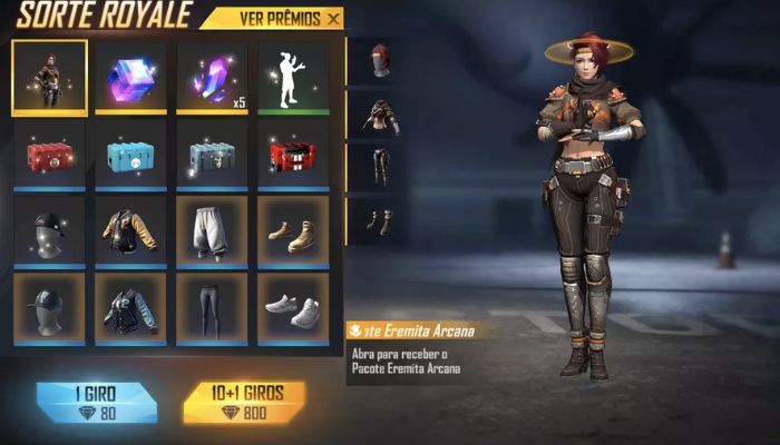 Como conseguir skin e diamantes no free fire